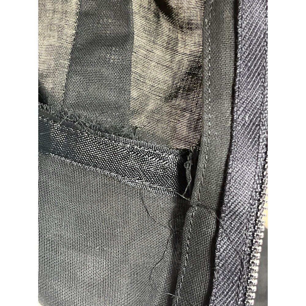 Vintage Black Dress Fitted Sheer Belt Midi Classic Cap Sleeve Pristine Womens S - Picture 7 of 12